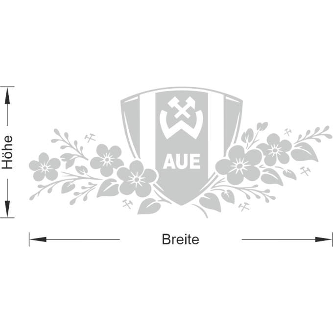 BSG Wismut Aue Aufkleber „Wappen mit Blumenranke“ | Dekorfuchs