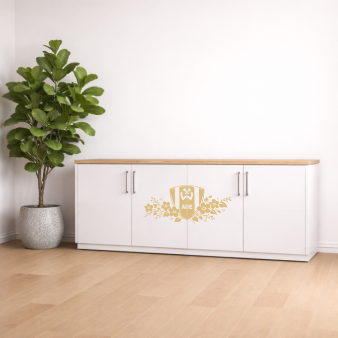 BSG Wismut Aue Aufkleber „Wappen mit Blumenranke“ | Dekorfuchs