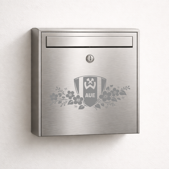 BSG Wismut Aue Aufkleber „Wappen mit Blumenranke“ | Dekorfuchs