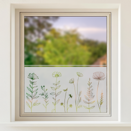 Sichtschutz - Verschiedene zarte Blumenstängel