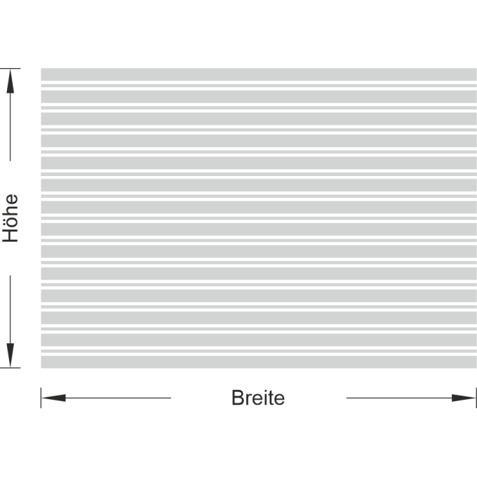 Sichtschutz - Streifenmuster - Streifenhöhe 14 mm und 4 mm im Wechsel, Zwischenabstand 4 mm