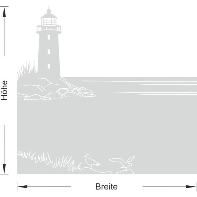 Sichtschutz - Leuchtturm am Küstenufer
