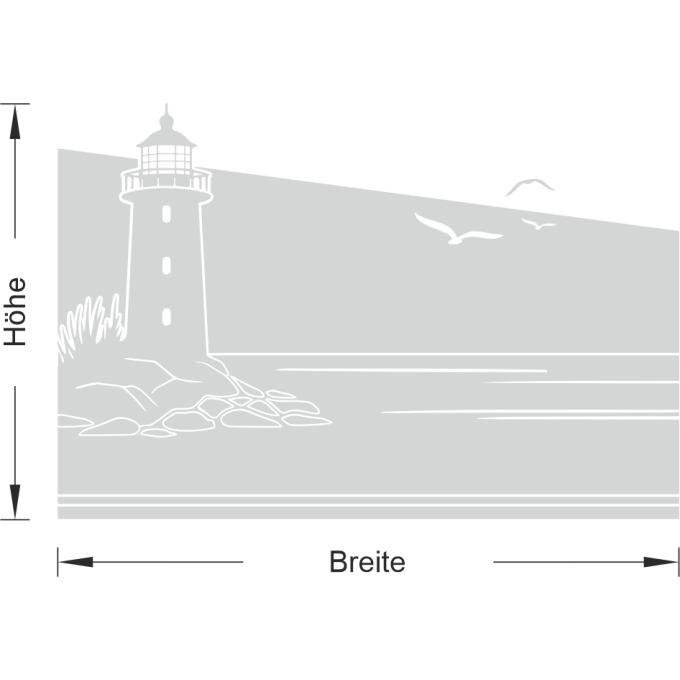 Sichtschutz - Leuchtturm schräger Horizont