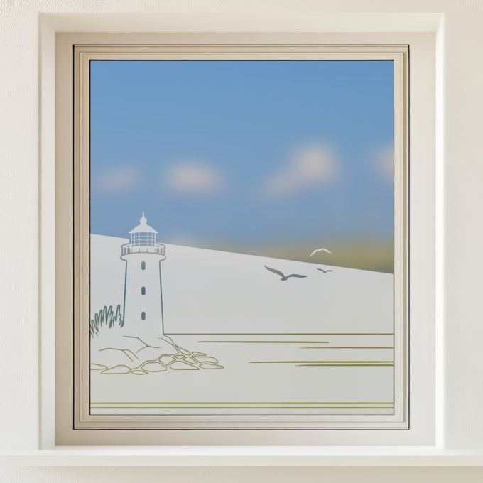 Sichtschutz - Leuchtturm schräger Horizont