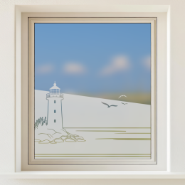 Sichtschutz - Leuchtturm schräger Horizont