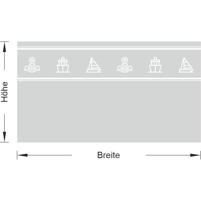 Sichtschutz - maritime Motive (Anker, Schiff und Boot)