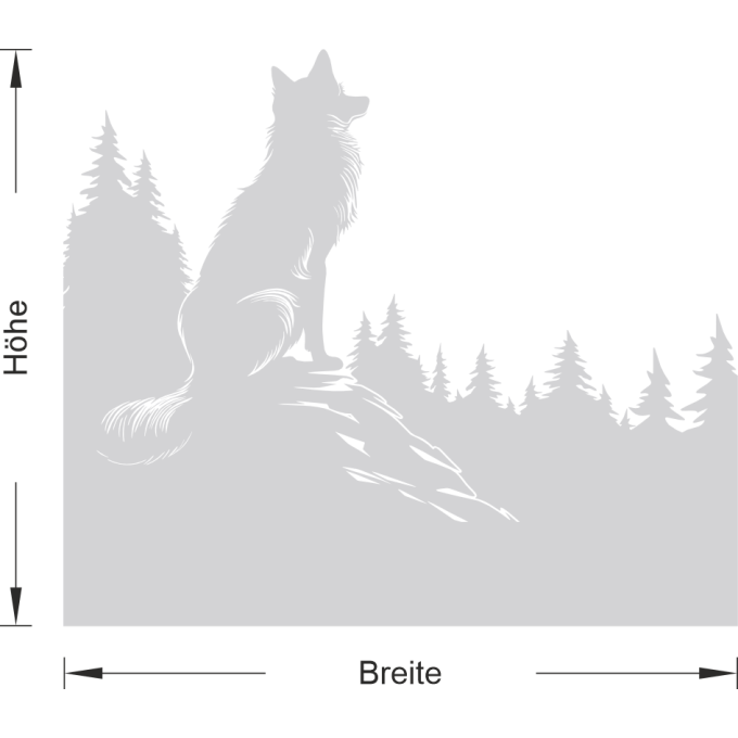 Sichtschutz Waldlandschaft - Fuchs blickt in die Ferne