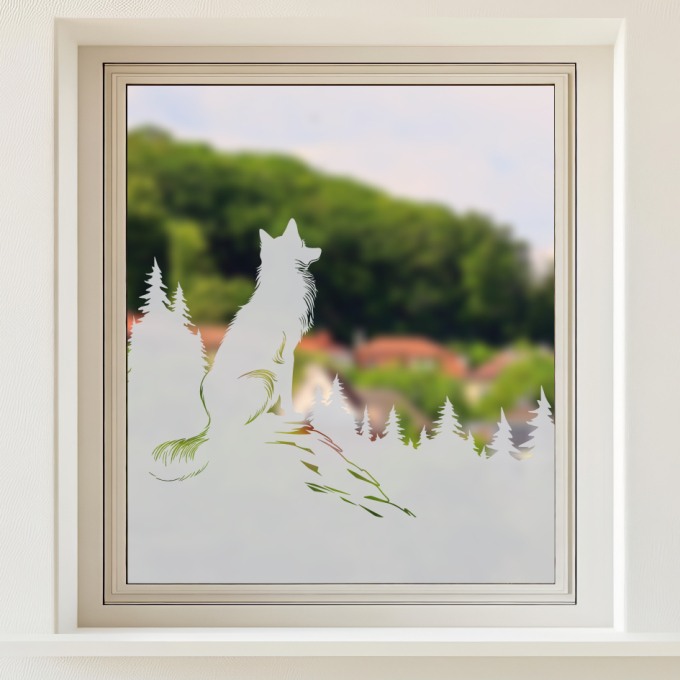 Sichtschutz Waldlandschaft - Fuchs blickt in die Ferne