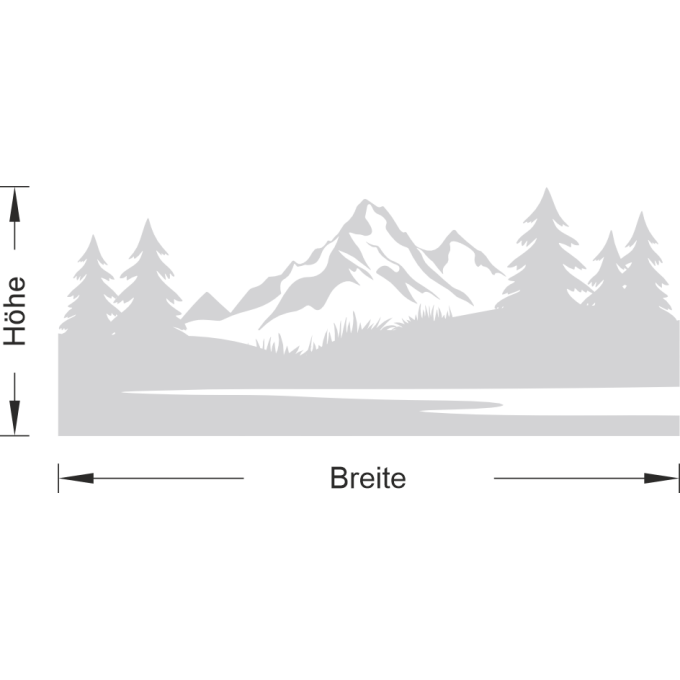 Glastattoo - Idyllische Berglandschaft Alpen