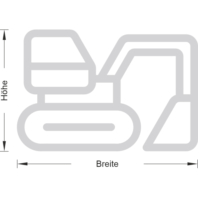 Glastattoo - Baufahrzeug – Bagger